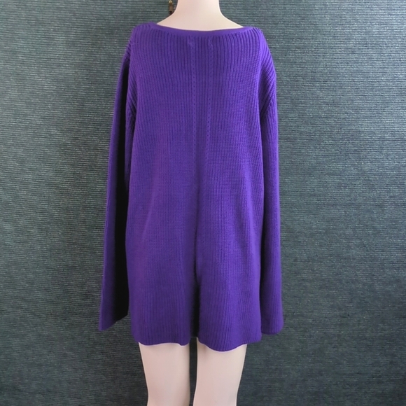 Dana Buchman Royal Purple Mixed Stitch Sweater - Picture 9 of 17